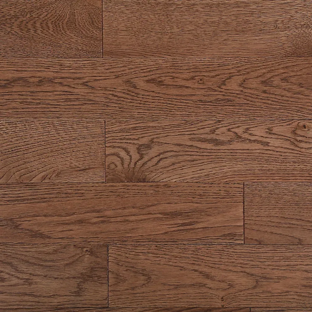 GoodHome Parquet massif à coller Skara S en chêne verni brun- Parquet Massif|Voir Tous Les Parquets