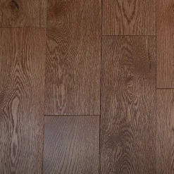 GoodHome Parquet massif à coller Skara L en chêne verni brun- Parquet Massif|Voir Tous Les Parquets