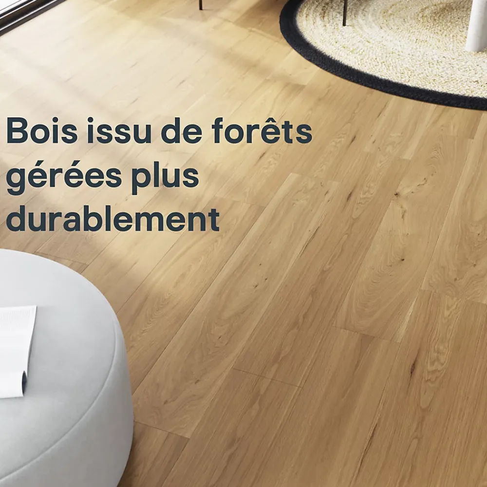 GoodHome Parquet Massif|Voir Tous Les Parquets<Parquet massif à coller Visby XL en chêne huilé blond