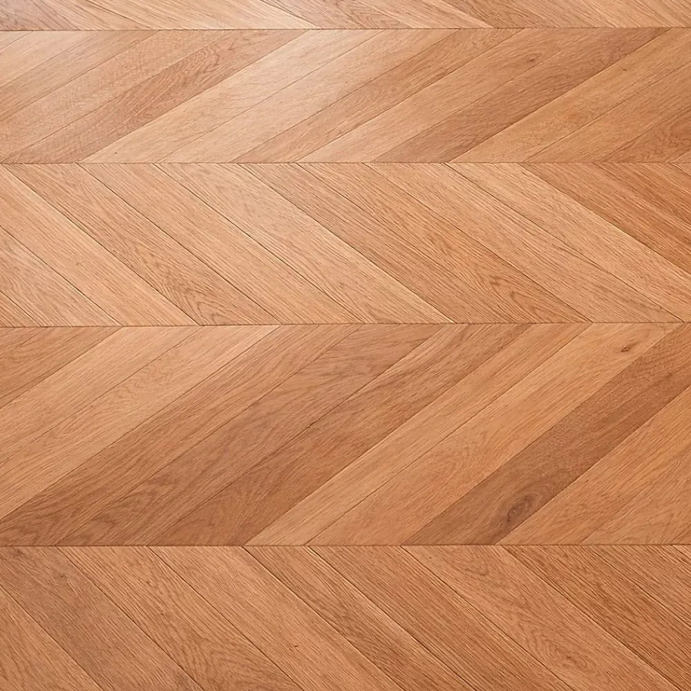 Dileci Parquet Chevron|Voir Tous Les Parquets<Parquet massif chêne français, Point de Hongrie / Chevron 600x120x15 mm, Teinte Bois Naturel -