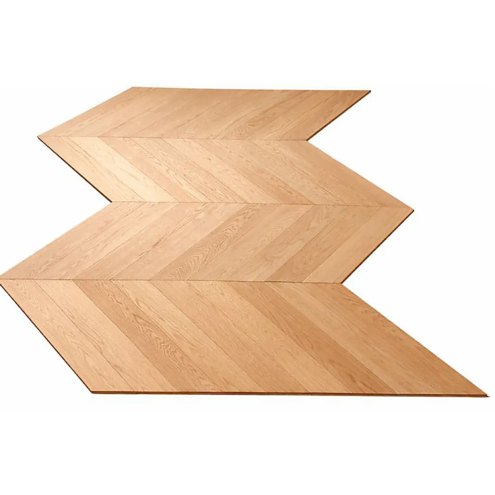 Dileci Parquet Chevron|Voir Tous Les Parquets<Parquet massif chêne français, Point de Hongrie / Chevron 600x120x15 mm, Teinte Bois Naturel -