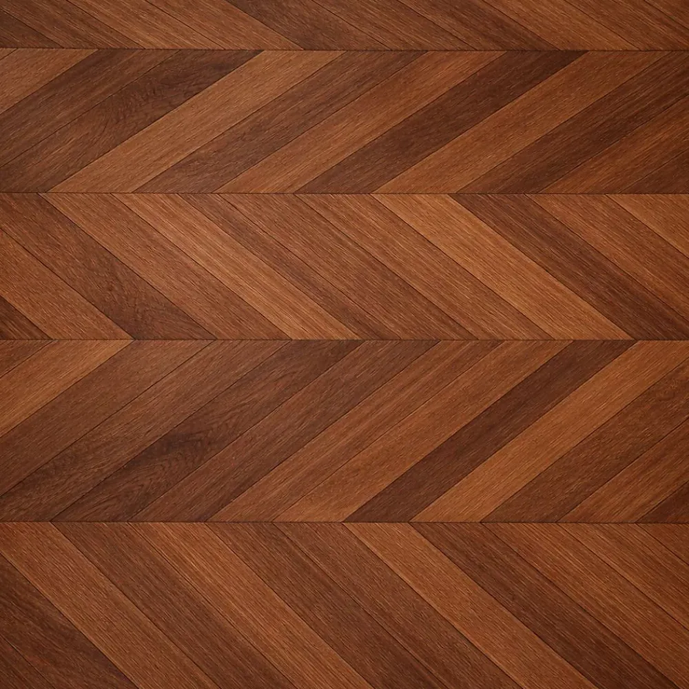 Dileci Parquet massif chêne français, Point de Hongrie / Chevron 600x120x15 mm, Teinte foncée Élégante -- Parquet Chevron|Voir Tous Les Parquets