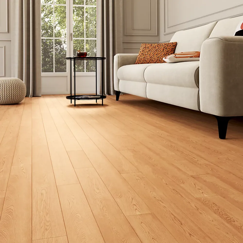 GoodHome Voir Tous Les Parquets|Parquet Massif<Parquet massif clipsable en chêne Laholm finition vernis mat coloris naturel