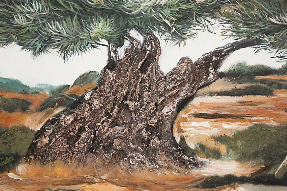 Mauro Ferretti Panneau Tasseau Bois<Peinture sur toile avec applications en relief cm 120x3,8x80