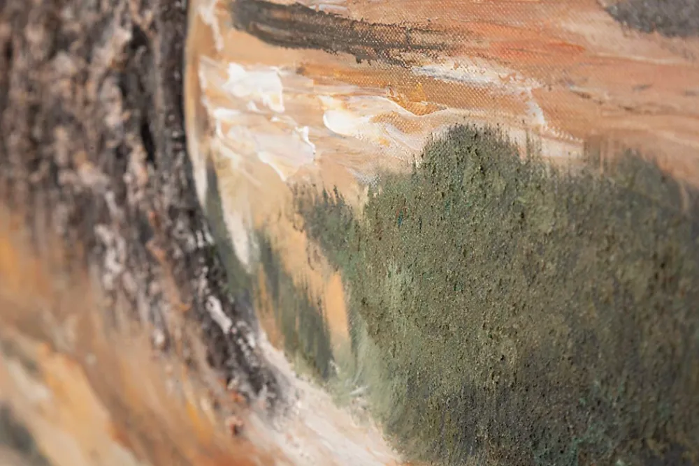 Mauro Ferretti Panneau Tasseau Bois<Peinture sur toile avec applications en relief cm 120x3,8x80