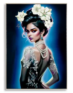 Mauro Ferretti Peinture sur toile laquée avec cadre 72x4x102 cm- Panneau Tasseau Bois