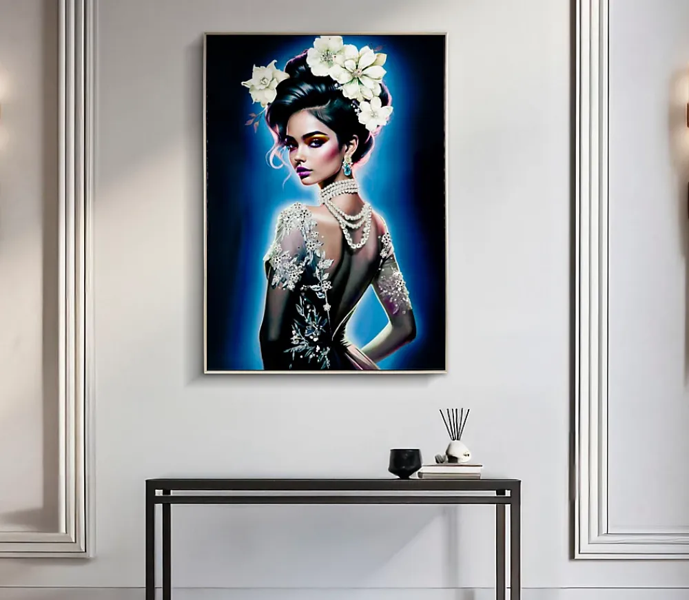 Mauro Ferretti Peinture sur toile laquée avec cadre 72x4x102 cm- Panneau Tasseau Bois