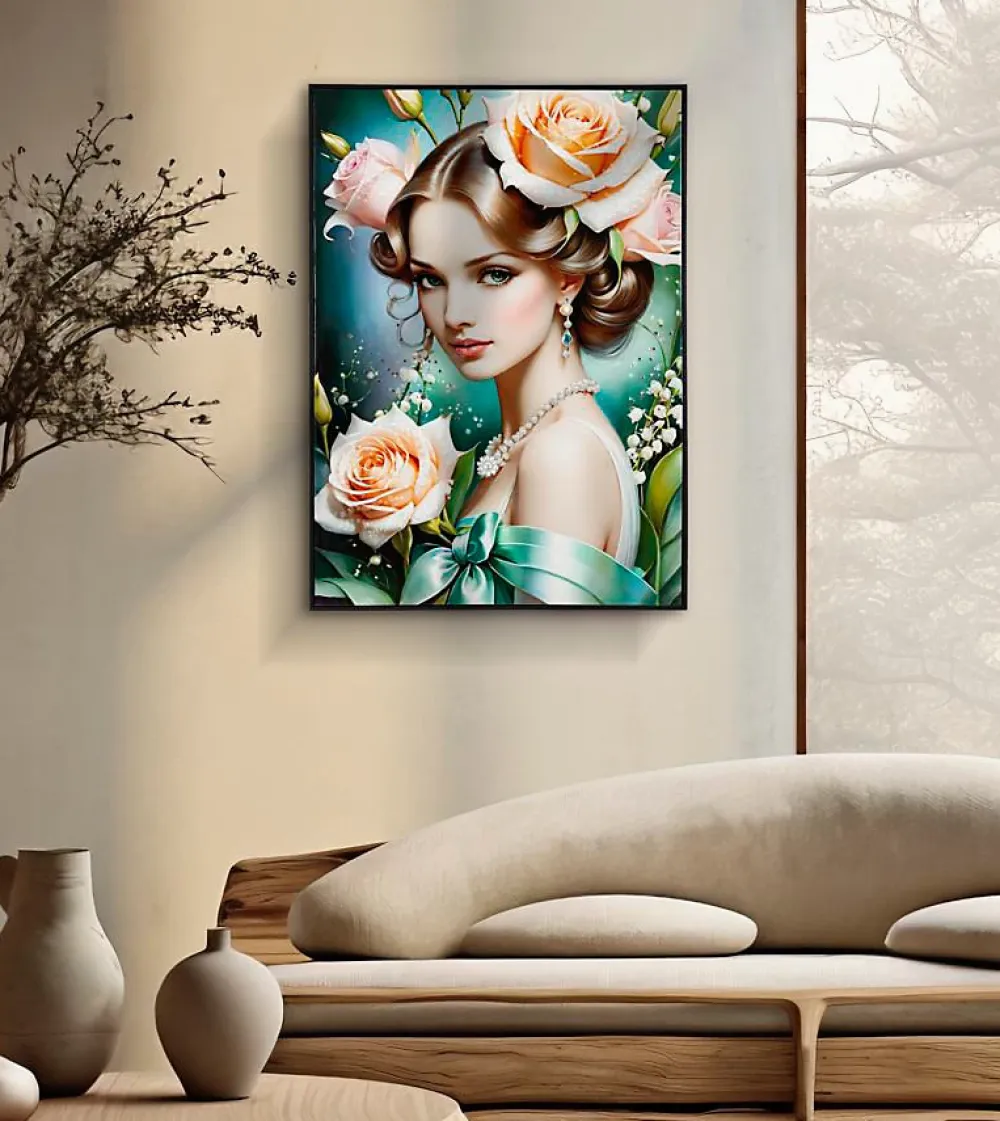 Mauro Ferretti Panneau Tasseau Bois<Peinture sur toile laquée avec cadre 72x4x102 cm