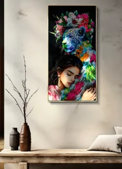 Mauro Ferretti Panneau Tasseau Bois<Peinture sur toile laquée avec cadre 52x4x102 cm