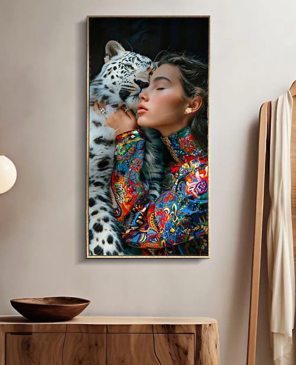 Mauro Ferretti Peinture sur toile laquée avec cadre 52x4x102 cm- Panneau Tasseau Bois