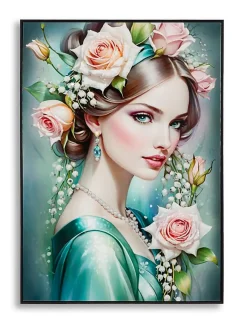 Mauro Ferretti Peinture sur toile laquée avec cadre 72x4x102 cm- Panneau Tasseau Bois