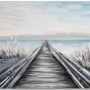 Mauro Ferretti Panneau Tasseau Bois<Peinture sur toile multicolore pontile cm 120x3,8x80