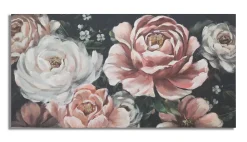 Mauro Ferretti Peinture sur toile multicolore fleurs cm 120x3,7x60- Panneau Tasseau Bois