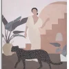 Mauro Ferretti Panneau Tasseau Bois<Peinture sur toile multicolore femme cm 80x3,7x100