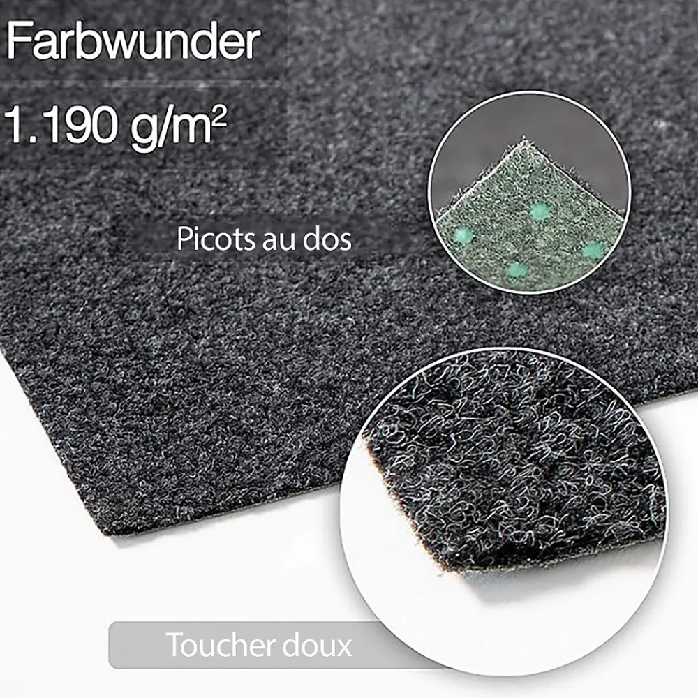 Floordirekt Moquette|Moquette<Pelouse synthétique Farbwunder Pro Noir 67 x 200 cm