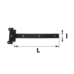 Afbat - Tb Industrie Sas Penture bout carré acier noir Afbat L.600 mm- Accesoire Pour Volet