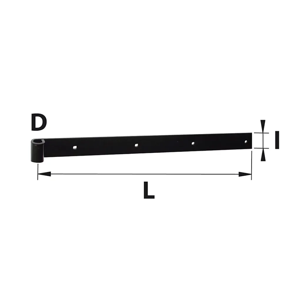 Afbat - Tb Industrie Sas Accesoire Pour Volet<Penture bout carré pour volet Ø16 mm L.80 x l.4 x H.4 cm noir Afbat