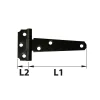 Afbat - Tb Industrie Sas Volet Battant<Penture légère ép.1,5 L.100 mm noir Afbat