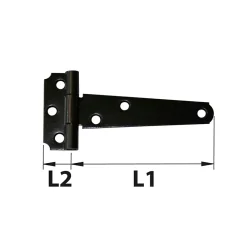 Afbat - Tb Industrie Sas Volet Battant<Penture légère ép.1,5 L.125 mm noir Afbat
