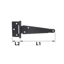 Afbat - Tb Industrie Sas Volet Battant<Penture noire en acier avec charnière L.50 cm Afbat
