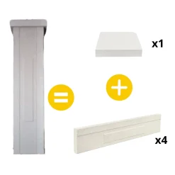 Prensimac PILIER BETON 106 cm - A l'unité - Dimensions : L 106 x l 24 cm -Série B72 -Claustras - Balustres plates- Garde-Corps, Balustrade