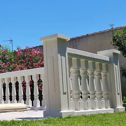Prensimac Garde-Corps, Balustrade<PILIER BETON 115 cm - Lot de 6 - Dimensions : L 115 x l 24 cm - SERIE B78