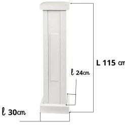 Prensimac Garde-Corps, Balustrade<PILIER BETON 115 cm - Lot de 6 - Dimensions : L 115 x l 24 cm - SERIE B78
