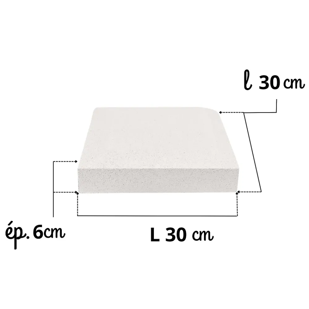 Prensimac Garde-Corps, Balustrade<PILIER BETON 115 cm - Lot de 6 - Dimensions : L 115 x l 24 cm - SERIE B78