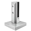 MySystem Pince à verre de sol modèle 05 - Ep. verre 13,52 à 17,52 mm - sans perçage du verre - Inox 2205- Garde-Corps, Balustrade