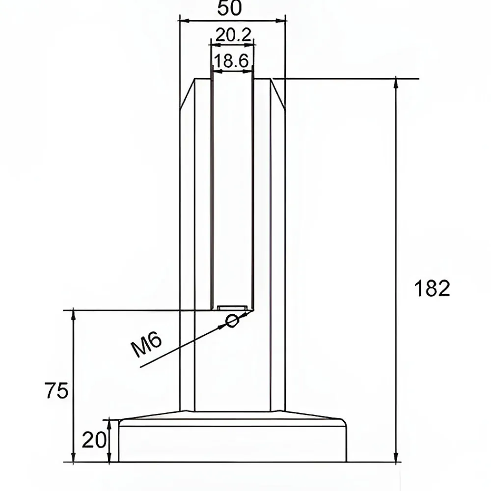 MySystem Pince à verre de sol modèle 05 - Ep. verre 13,52 à 17,52 mm - sans perçage du verre - Inox 2205- Garde-Corps, Balustrade