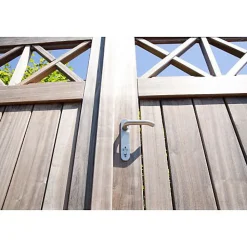 Locinox Poignée De Porte<Plaque de propreté entraxe 92mm aluminium noir 9005 - - P00009545