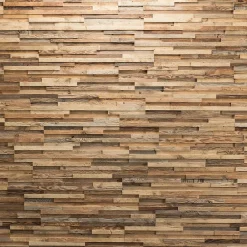 Wwd Plaquette de parement en bois effet 3D A PRIORI - Bois récupéré - 72 x 10cm - 14 panneaux - 1m²- Plaquette De Parement|Plaquette De Parement