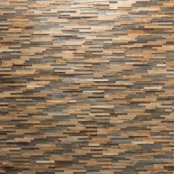 Wwd Plaquette De Parement|Plaquette De Parement<Plaquette de parement en bois effet 3D SELECTIO - Bois récupéré - 72 x 10cm - 14 panneaux - 1m²
