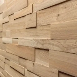 Wwd Plaquette De Parement|Plaquette De Parement<Plaquette de parement en bois massif effet 3D OZO RUSTIC - Chêne - 59/32/14 x 10/8/6 cm - 108 planches - 3m²