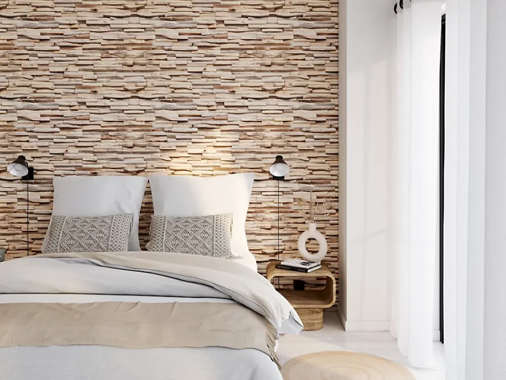 Plaquette De Parement|Plaquette De Parement<Plaquette de parement intérieur Benvento bois coloris naturel (vendu à la pièce)