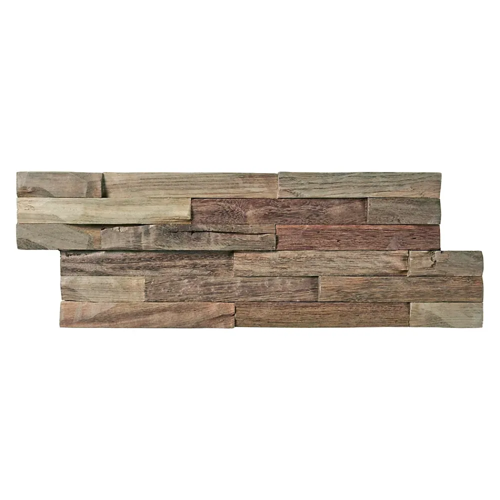 Woodbord Plaquette de parement mural décoratif en bois - 1-1,8 x 18 x 49,5 cm - Huilé Bruni- Plaquette De Parement|Plaquette De Parement