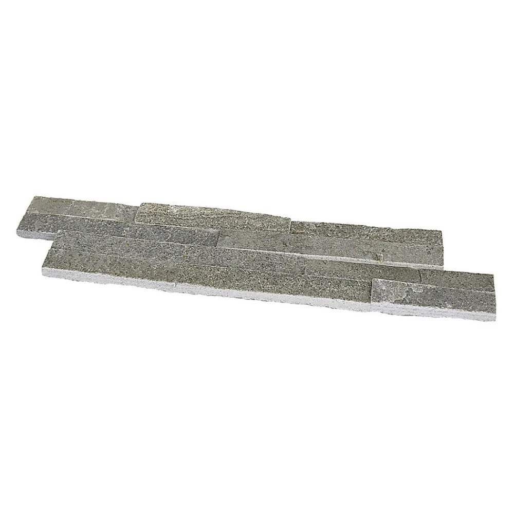 Plaquette De Parement|Plaquette De Parement<Plaquette de parement Slim 2 pierre naturelle gris clair (vendue au carton)