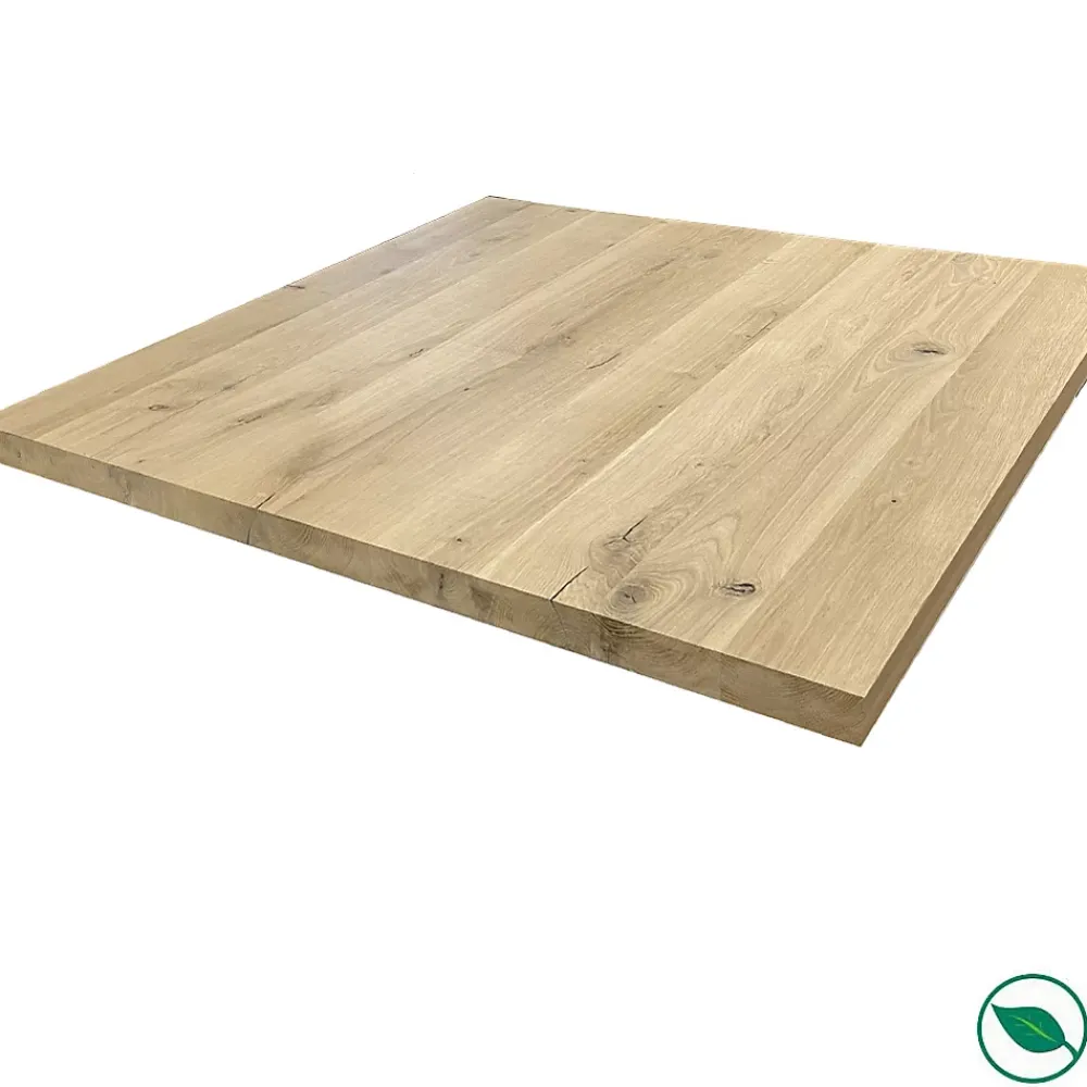 Forestea Plateau De Table<Plateau chêne massif pleines lames 900 x 900 x 40 mm