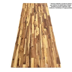 Wood&Sens Plateau De Table<Plateau de Table Acacia bord naturel pré-huilé Teck, L.180 cm x l.80 cm, Ep.26 mm