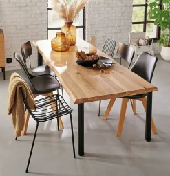 Plateau De Table<Plateau de table chene rustique huile prolam bords flacheux 80 x 200 cm, ép.40