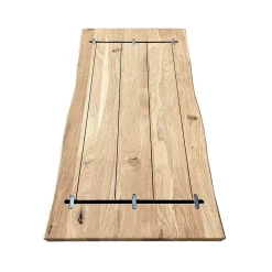Wood&Sens Plateau De Table<Plateau de Table Chêne Rustique Pré-huilé Bord Naturel, L.120 cm x l.60 cm, Ep.27 mm