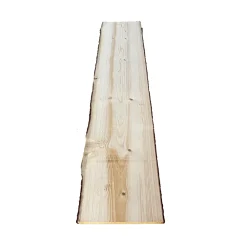 Wood&Sens Plateau de table Sapin massif bords naturels flacheux L.200 x l.30-38 cm, Ep.28 mm- Plateau De Table