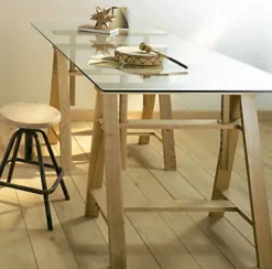 Form Plateau en verre transparent L. 160 cm x l. 80 cm- Plateau En Verre