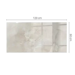 Tulup Plateau en verre trempé 120x60 cm Motif texturé de marbre- Plateau En Verre