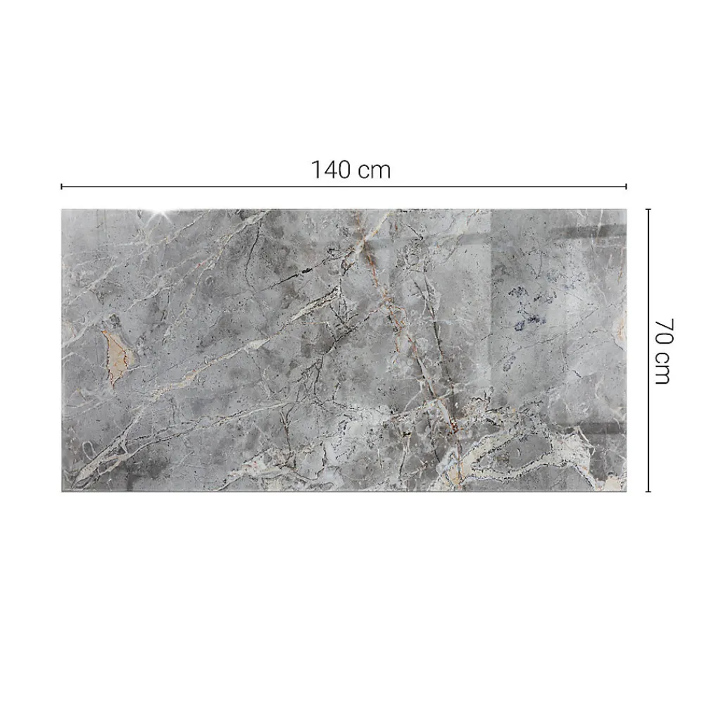 Tulup Plateau En Verre<Plateau en verre trempé 140x70 cm Motif naturel de marbre