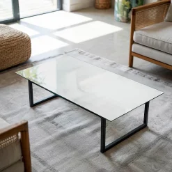 Tulup Plateau En Verre<Plateau en verre trempé 120x60 cm Couleur blanche lisse
