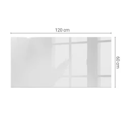 Tulup Plateau En Verre<Plateau en verre trempé 120x60 cm Couleur blanche lisse