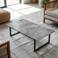Tulup Plateau En Verre<Plateau en verre trempé 100x50 cm Motif naturel de marbre