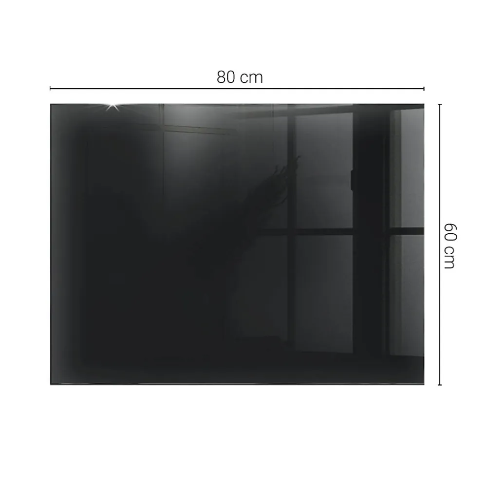 Tulup Plateau En Verre<Plateau en verre trempé 80x60 cm Couleur noire lisse