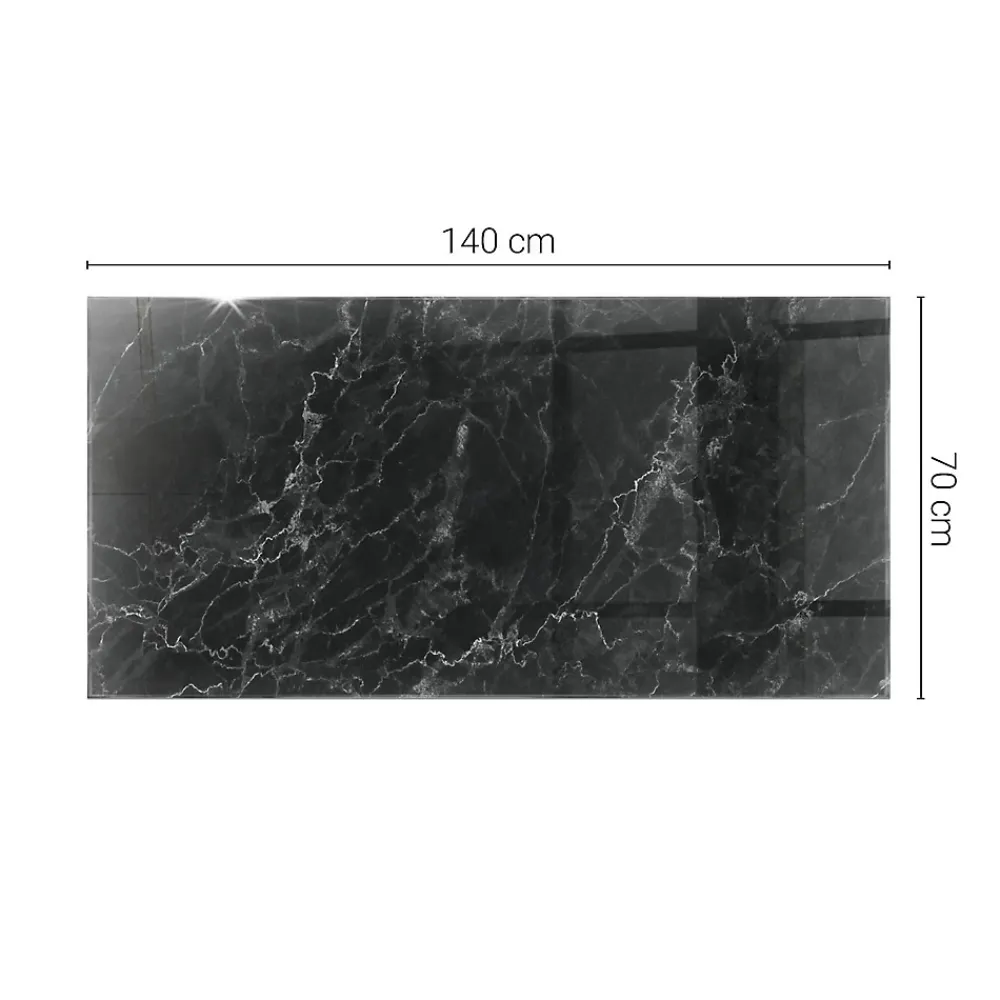 Tulup Plateau En Verre<Plateau en verre trempé 140x70 cm Motif de marbre veiné